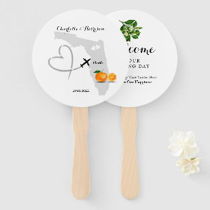 Florida Wedding Destination Hand Fan