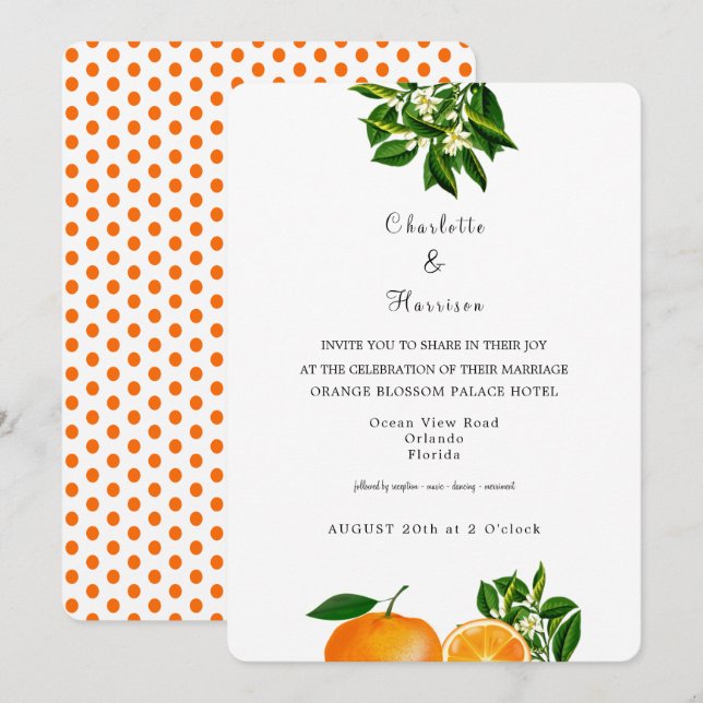 Florida Wedding Destination Invitations (Front/Back)