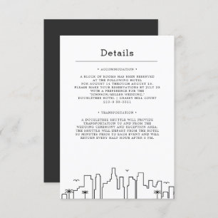 Florida Wedding   Guest Details Invitation