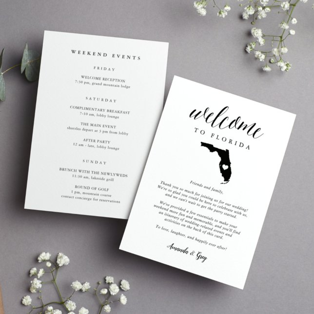Florida Wedding Welcome Letter & Itinerary (Creator Uploaded)