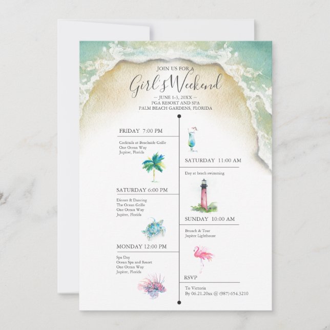Florida Weekend Timeline Destination Wedding (Front)