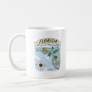 FLORIDA WE'RE F*CKING WEIRD UNITED STATES MAP  COFFEE MUG