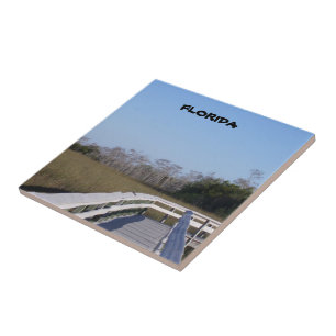 Florida Wetland Boardwalk Morning View Tile