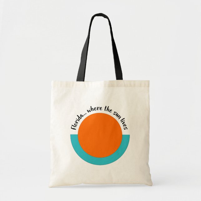 Florida...Where the Sun Lives Vacation Tote Bag (Front)