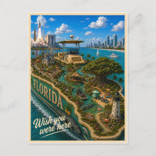 Florida   Wish You Were Here   State Series Postcard