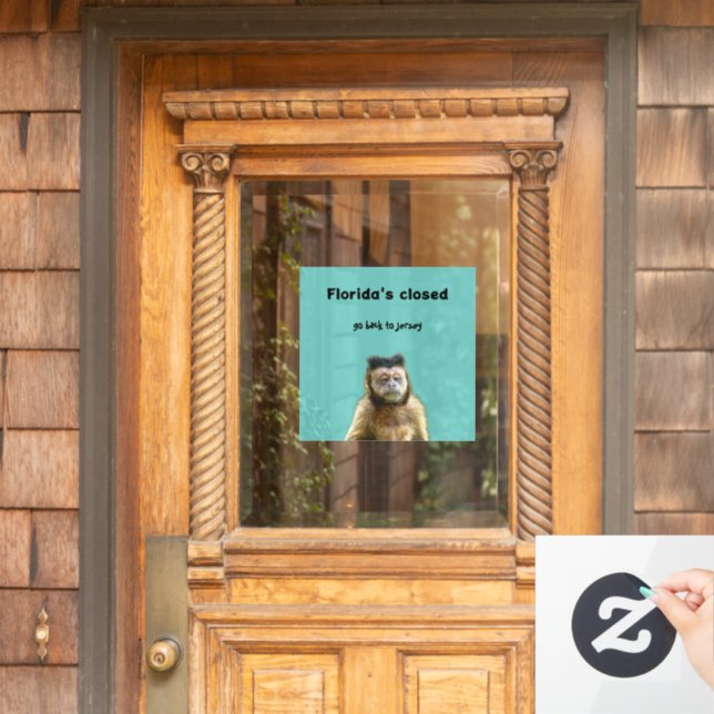 Florida's Closed Monkey Decal (Home Door)