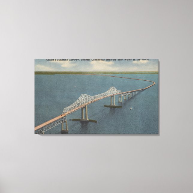 Florida's Sunshine Skyway BridgeFlorida Canvas Print (Front)