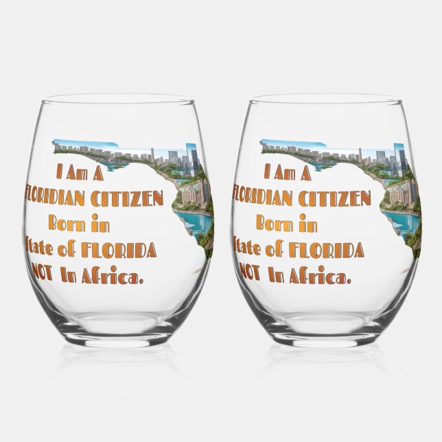 Floridian Citizen Stemless Wine Glass (Left)