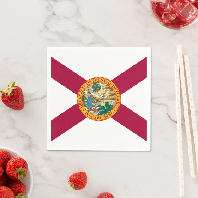Floridian Flag, Flag of Florida Napkin (Insitu)