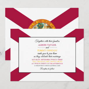 Floridian Flag, Flag of Florida Wedding Invitation