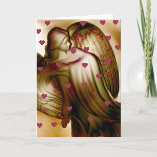 Florillas Angel With Hearts Card (Front)