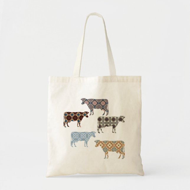 Florillas Cow Tote Bag (Front)