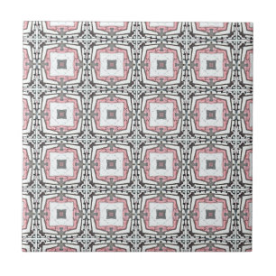 Florillas Pink And Grey Patterned Wall Tile
