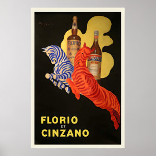 Florio Cinzano Vintage Advertising Poster