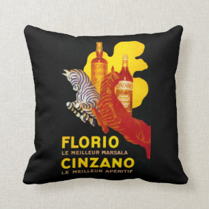 Florio Cinzano Vintage PosterEurope Cushion