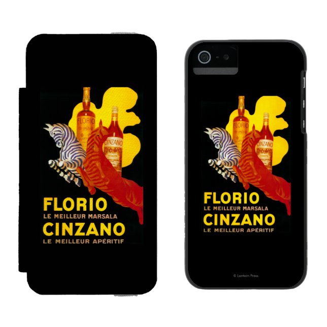Florio Cinzano Vintage PosterEurope Incipio iPhone Wallet Case (Side by Side)