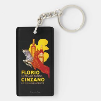 Florio Cinzano Vintage PosterEurope Key Ring