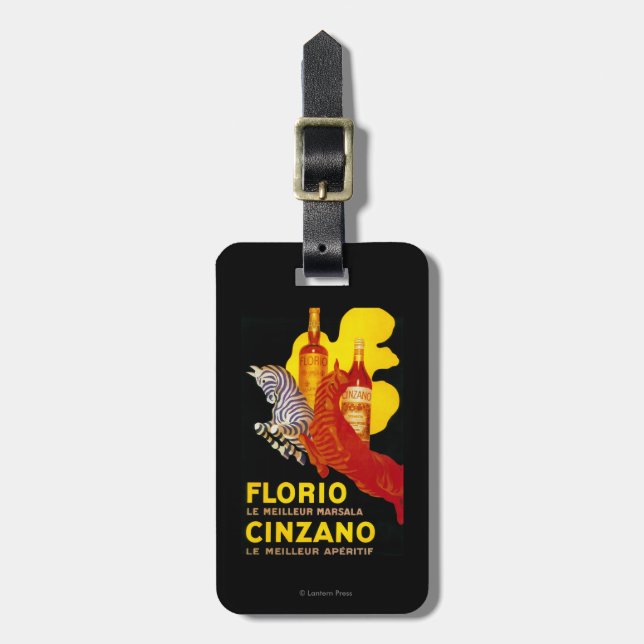 Florio Cinzano Vintage PosterEurope Luggage Tag (Front Vertical)