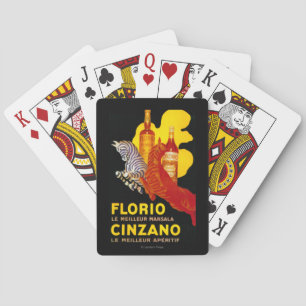 Florio Cinzano Vintage PosterEurope Playing Cards