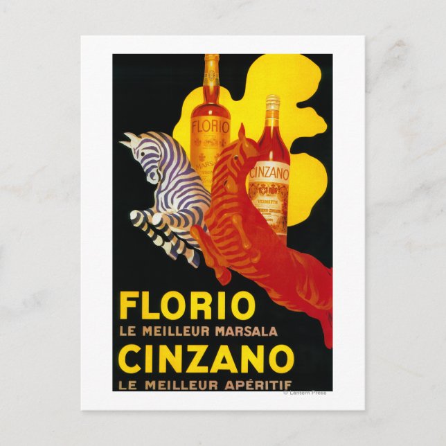Florio Cinzano Vintage PosterEurope Postcard (Front)