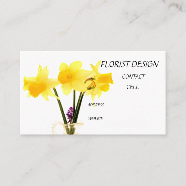 Florist Arraignment Business Card (Front)