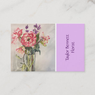 Florist Art Business Card, Flower Arranging Business Card