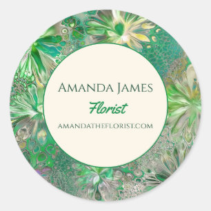 Florist Botanical Professional Boutique Shop Classic Round Sticker