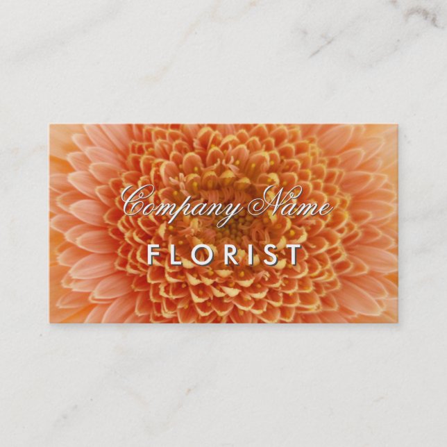 Florist business card template with flower photo (Front)