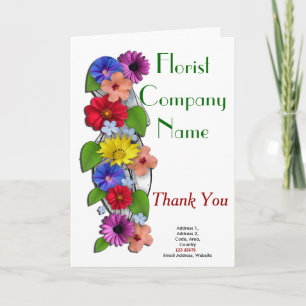 Florist Business Theme Collection Thank You Card