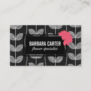 Florist   Carnations   Chalk Flower Doodles Business Card