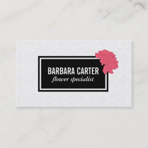 Florist   Carnations (Red) Business Card