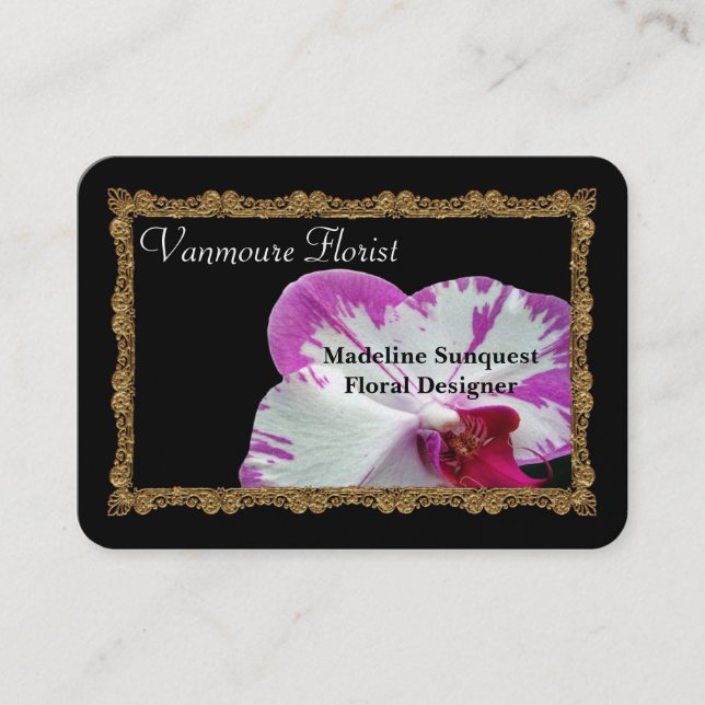 Florist Drama Sense  Elegant Professional Business Card (Front)