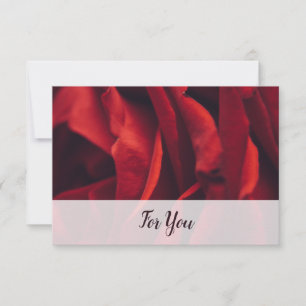 Florist Edition Custom Red Rose 'For You' Photo Card