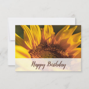Florist Edition Sunflower Photo Happy Birthday Card