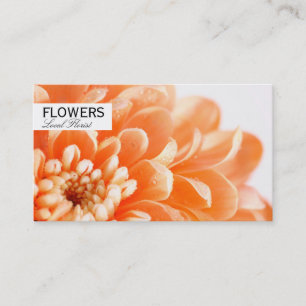 Florist Elegant Orange (pickup/delivery) Business Card