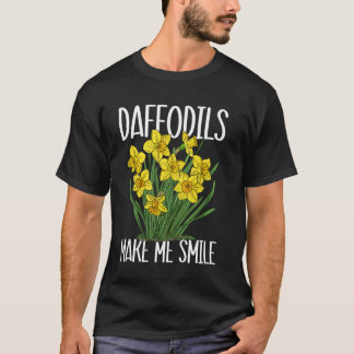 Florist Floral Make Me Smile Daffodil T-Shirt
