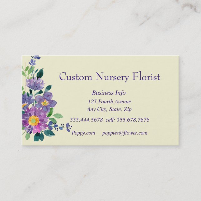 Florist Flower Nursery Florist House Plant Business Card (Front)