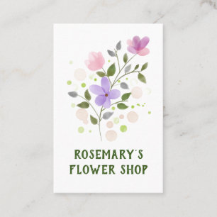 Florist Flower Seller Business Card. Card