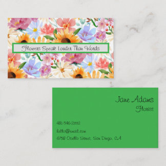 Florist Flower Shop Business Card