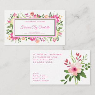 Florist, Flower Shop, Flowers Business Card