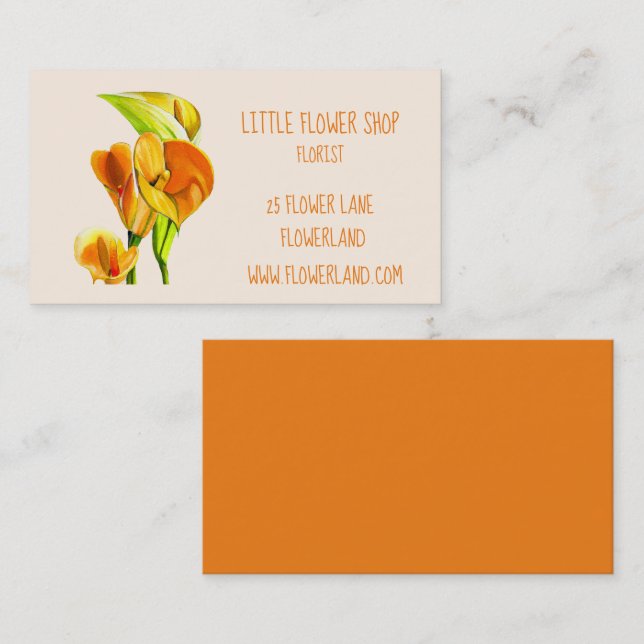 Florist Flower Shop modern simple business Business Card (Front/Back)