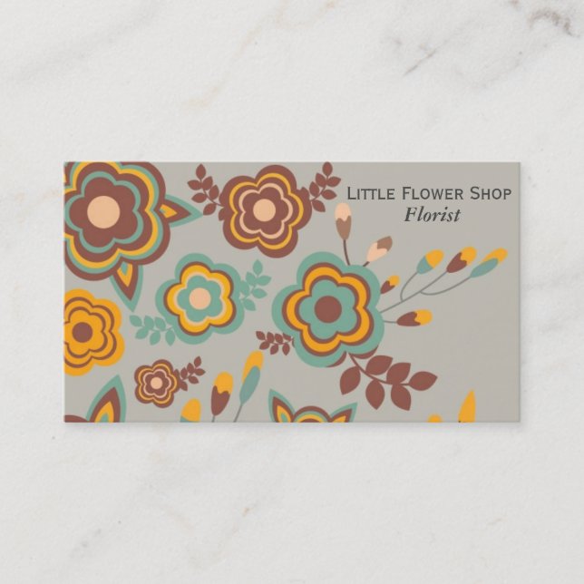 Florist Flower Shop Stylish business Business Card (Front)