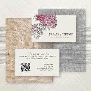 Florist Flowers Bouquet Business Card