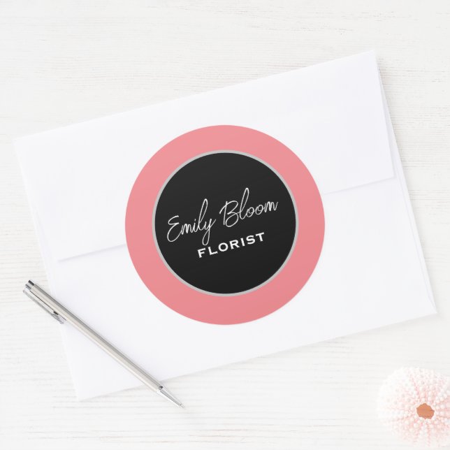 Florist, Flowers  Classic Round Sticker (Envelope)