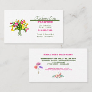 Florist Flowers for any Occasion  Business Card