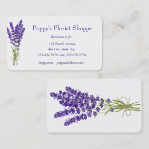 Florist Flowers Lavender Plants Shop Business Card
