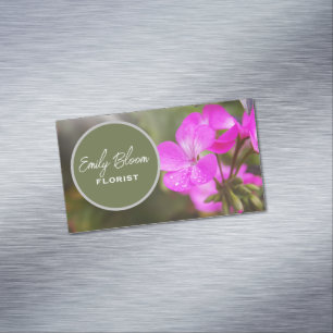 Florist, Flowers Magnetic Business Card
