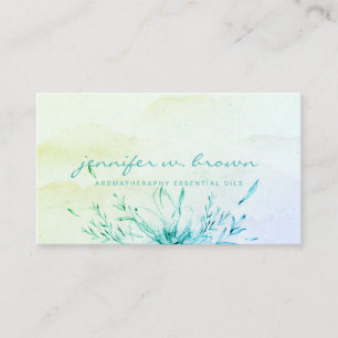Florist Green Essential Leaf Botanical Business Card