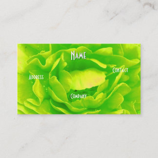 Florist - Green Pink Business Card