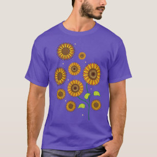 Florist Hippie Flower Gardener Vintage Yellow Sunf T-Shirt